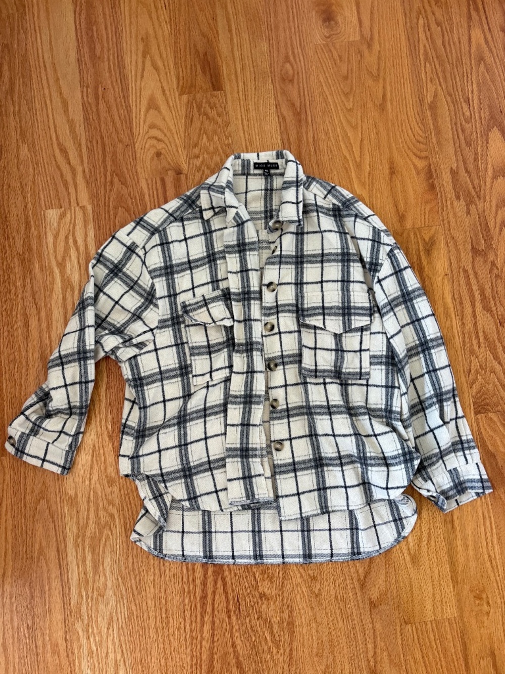 Miou Muse Plaid Shirt Jacket